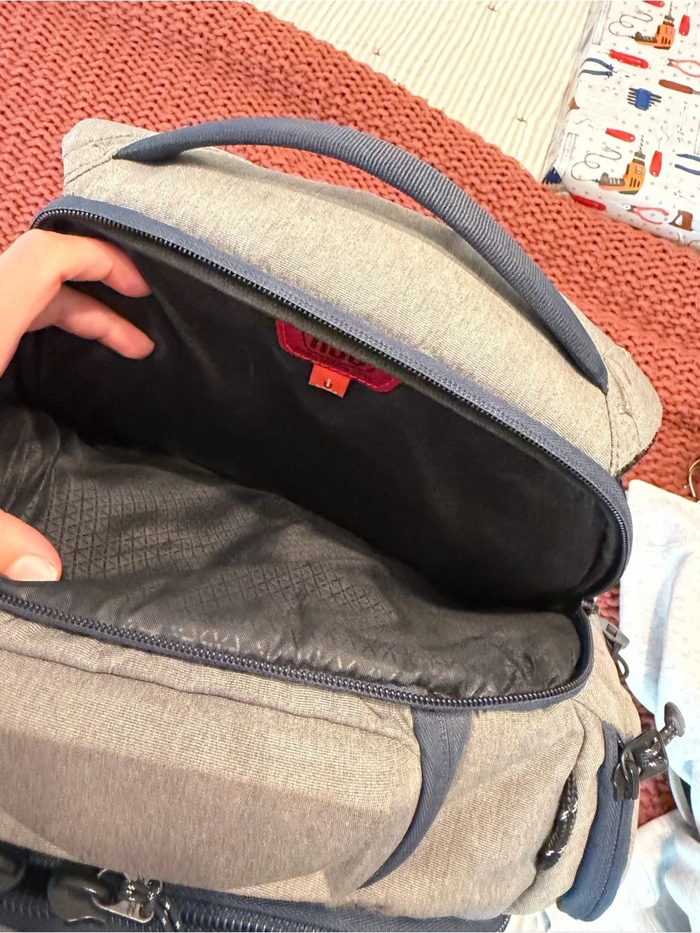 Ogio Grey and Navy Men's Backpack - Durable Everyday Laptop Bag